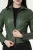 Hoch taillierte Leder Crop Jacket Damen Vorderansicht