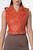 Ärmellose Lederjacke Damen Orange