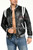 Herren Lederjacke mit Streifen vorne