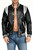 Lederjacke mit Streifen im Motorrad-Look