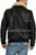 Herren Leder Steppjacke mit Pelzkragen Rückansicht