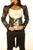 Damen Frack-Jacke mit floralem Muster vorne – taillierter Schnitt, Kostüm-Stil, elegante Revers