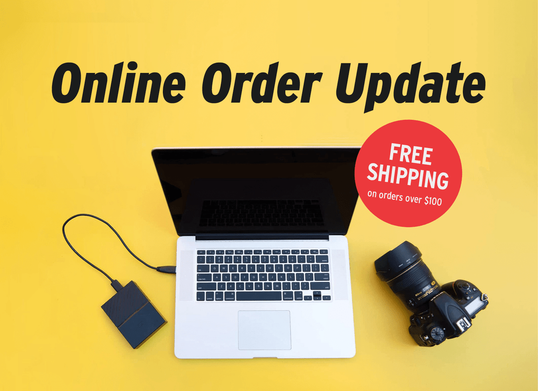 Online Order Updates + FREE Shipping Photogear