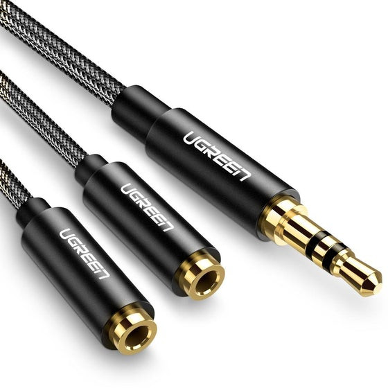 UGreen Audio Stereo Y Splitter Cable 20cm/Black Auckland