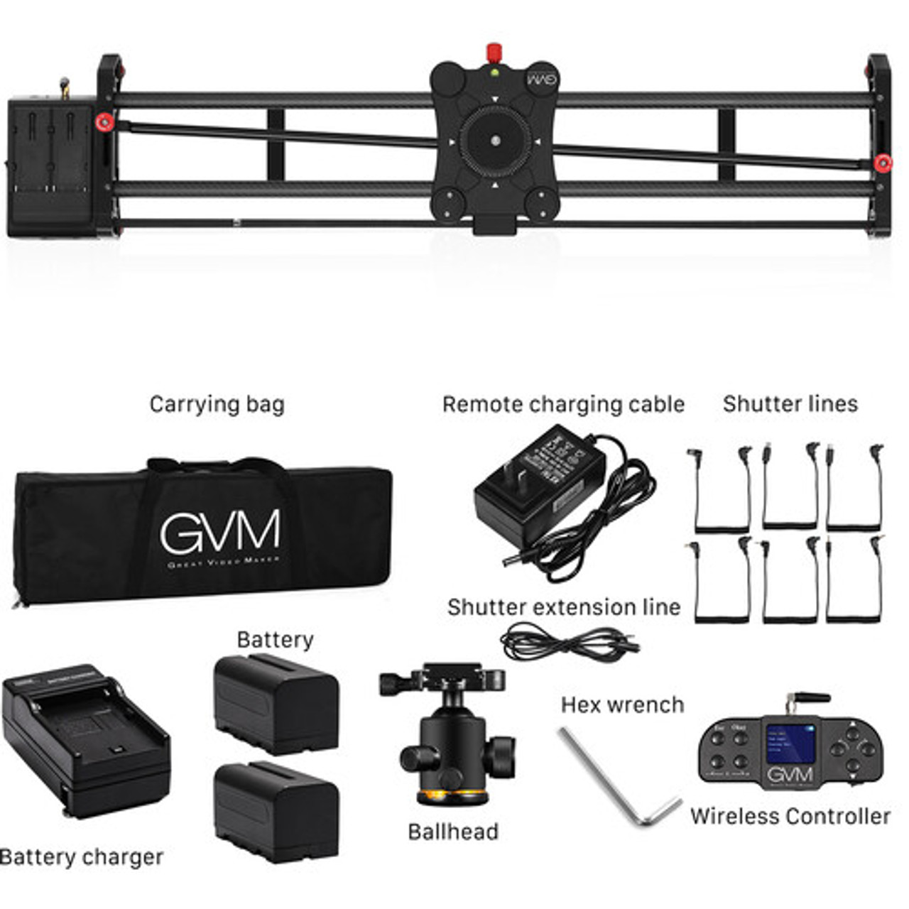 GVM Wireless Professional Video Carbon Fiber Motorized Camera Slider