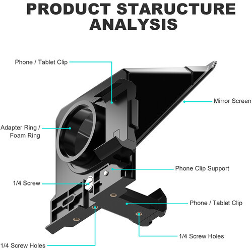 GVM Teleprompter TQS for Tablets and Smartphones with Bluetooth Remote