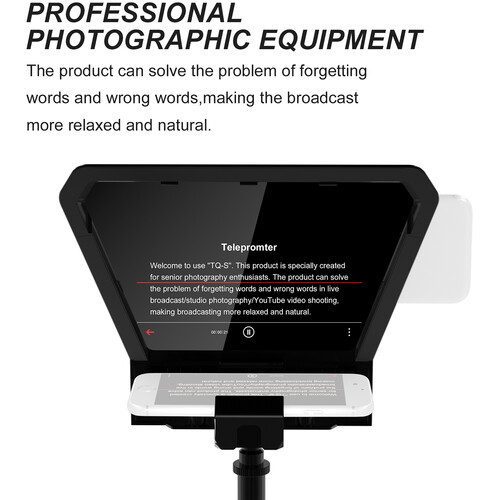 GVM Teleprompter TQS for Tablets and Smartphones with Bluetooth Remote