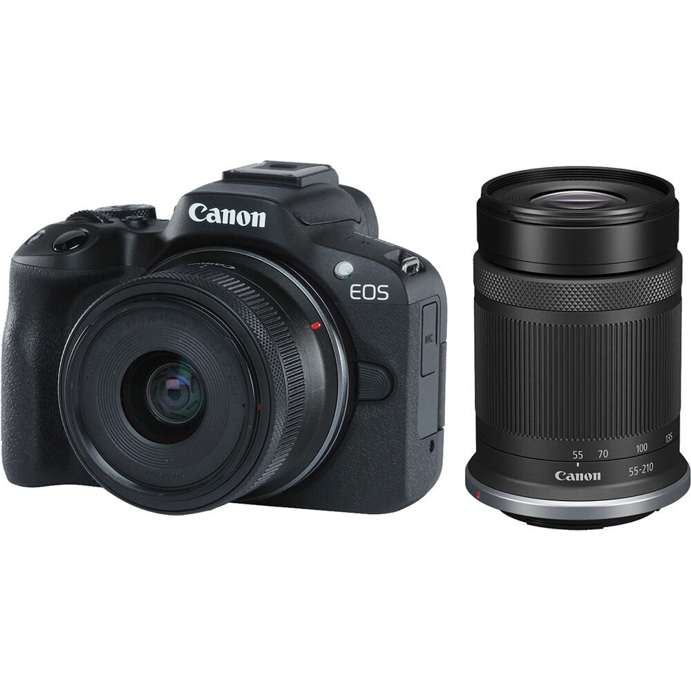 Canon EOS R50 Mirrorless Camera Twin Kit with 18-45mm and 55-210mm