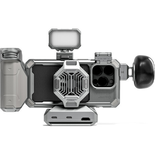 TILTA Khronos Phone Cage für iPhone 15 Pro Max mit verstellbarem Griff, Aluminiumlegierung Mobile Video Rig, Smartphone Case Stabilisator für Videoaufnahmen/Videografie   Space Grau TK IP15 PMA SG