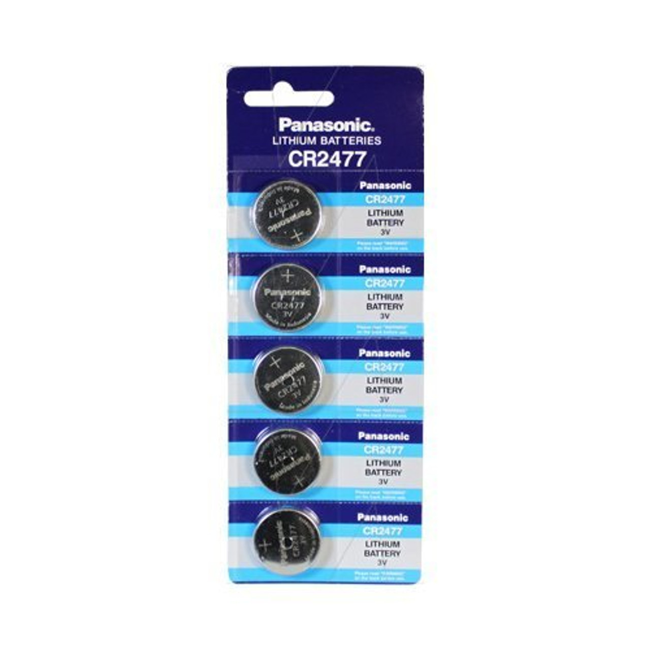 PANASONIC BATTERIES CR2477 BATTERY, LITHIUM, 3V, COIN CELL (5 pieces) 