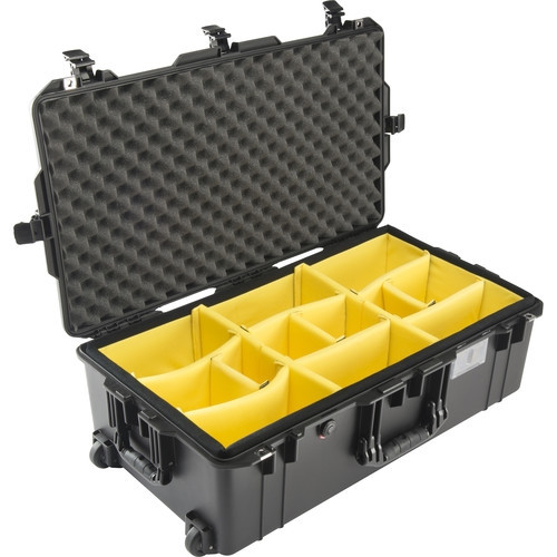 Pelican 1615AirWD Wheeled Hard Case with Divider Insert (Black)