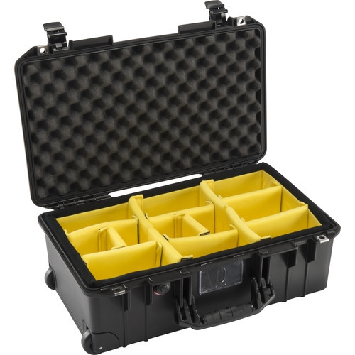 Pelican 1535 Air Wheeled Carry-On Case (Black with Dividers)