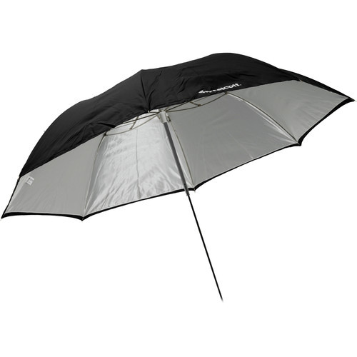 Westcott Convertible Compact Collapsible Umbrella - Optical White Satin with Removable Black Cover (109.2cm)