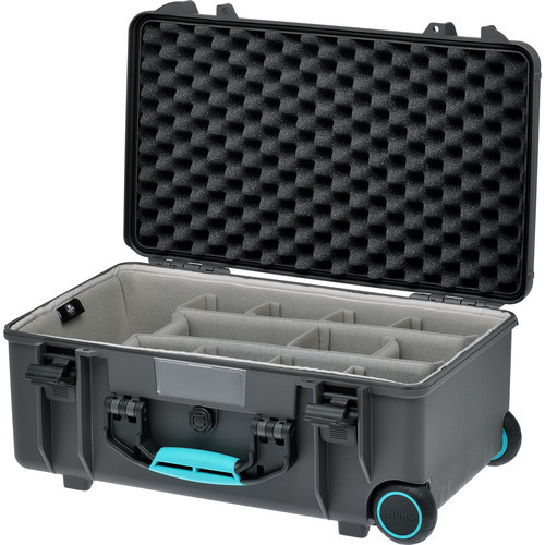 HPRC 2550W - Wheeled Hard Case + Second Skin Liner & Divider Kit (GREY/TURQUOISE)