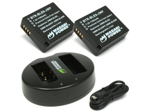 Wasabi Power Battery (2pack) & Double Charger Kit - DMW-BLE9