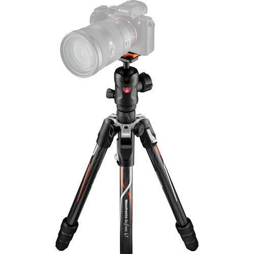 Manfrotto Befree GT Travel Carbon Fiber Tripod with 496 Ball Head for Sony a-Series Cameras (Black)