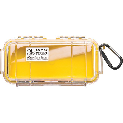 Pelican 1030 Micro Case (Yellow/Clear)