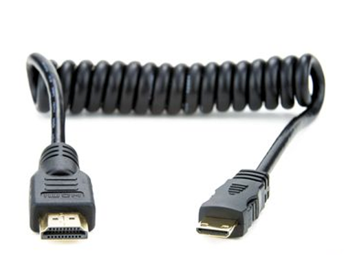 Atomos Mini to Full HDMI Coiled Cable (30cm to 45cm)