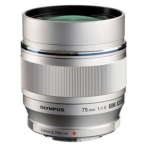 Olympus 75MM F1.8 M.Zuiko Lens - Silver + VISA Card