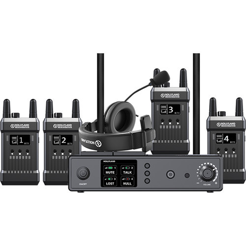 Hollyland Full Duplex Wireless Intercom System Mars T1000 (1 Base Station and 4 Beltpacks) Hollyland Full Duplex Wireless Intercom System Mars T1000 (1 Base Station and 4 Beltpacks)