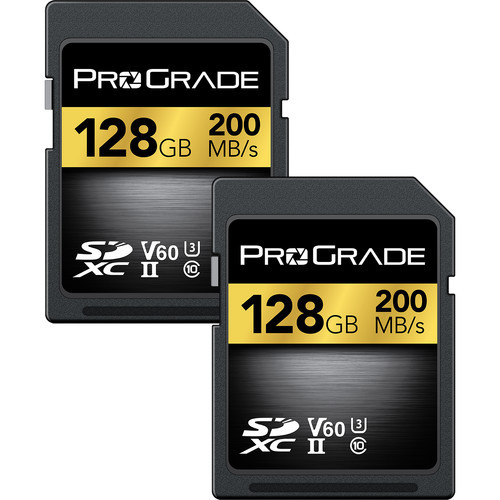 ProGrade Digital 128GB V60 UHS-II SDXC Memory Card (2-Pack)