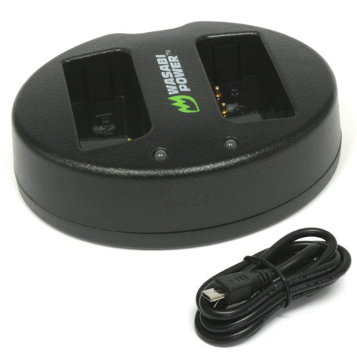 Wasabi Power Dual USB Battery Charger for Olympus BLN-1, BCN-1