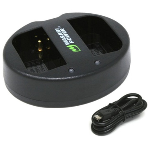 Wasabi Power Dual USB Battery Charger For Sony NP-F330 NP-F550 NP-F570 NP-FM55H NP-FM500H (L&M Series)