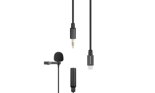 Saramonic LavMicro U1A Clip-On Lav Microphone with Lightning Connectors for iOS device (2m)