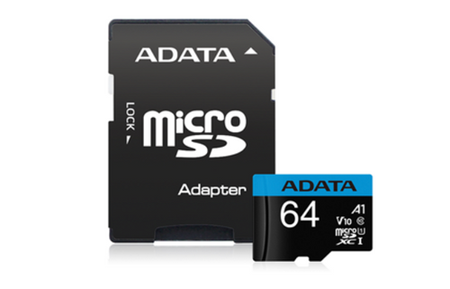 Adata Premier microSDXC UHS-I A1 V10 Card with Adapter 64GB