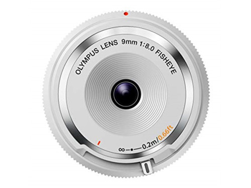 Olympus 9mm Fisheye Body Cap Micro Four Thirds Lens White