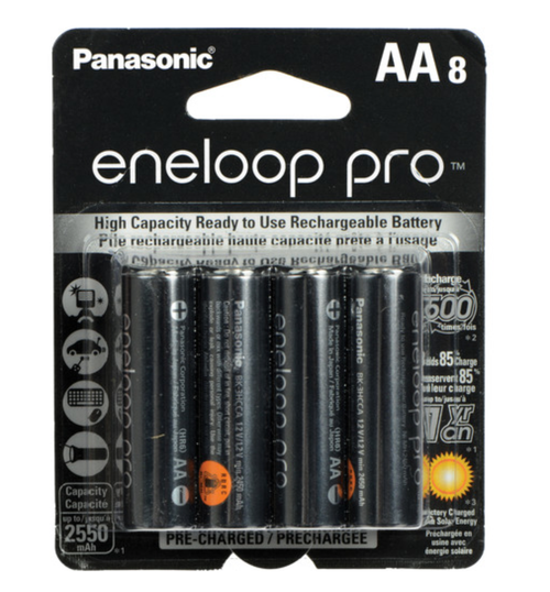Panasonic Eneloop Pro AA Rechargeable Batteries (2550mAh, 4 Pack)