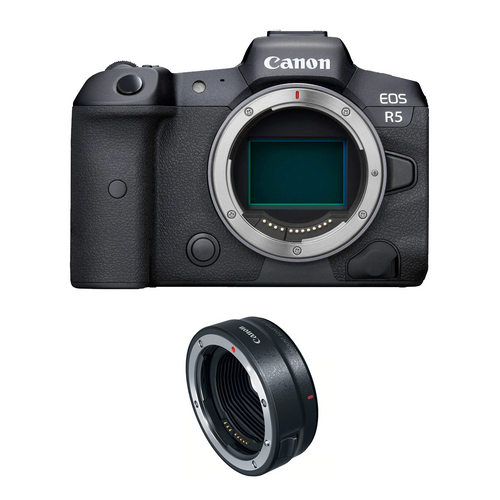 Canon EOS R5 Mirrorless Digital Camera with EOS R Adapter + Bonus Cashback and Gift