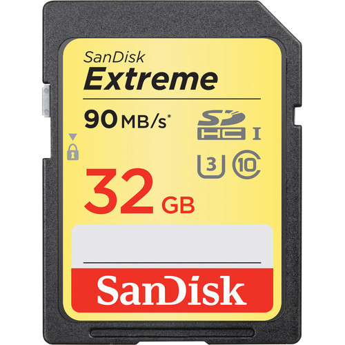 SanDisk Extreme SD 32GB Memory Card (100MB/S)