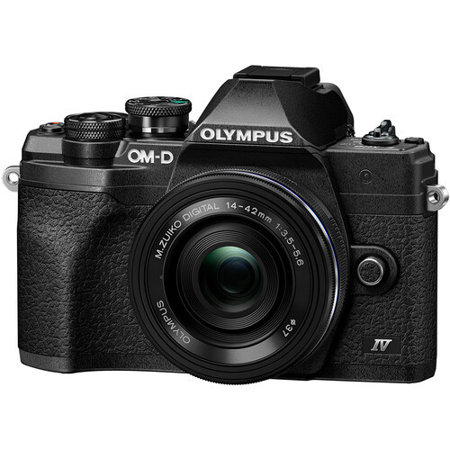 Olympus OM-D E-M10 Mark IV Mirorrless Digital Camera (Black) with 14-42mm Lens