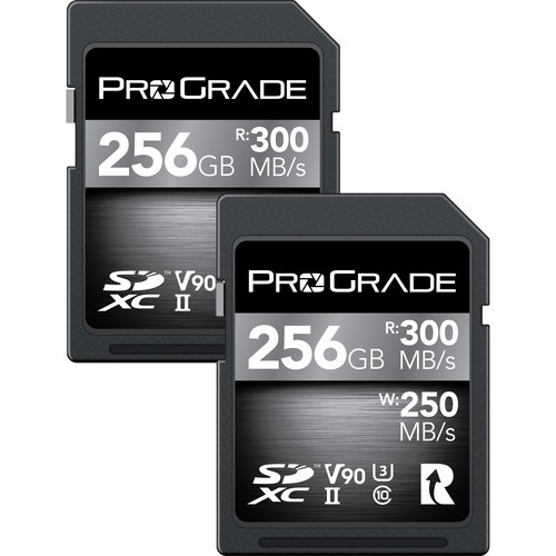 ProGrade Digital 256GB V90 UHS-II SDXC Memory Card (2-Pack)