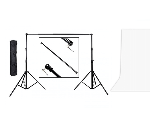 Portable Background Support Kit w 4.5m Muslin (W)