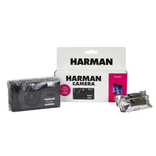 Harman Reusable 35mm Camera with Flash & 2 X Kentmere Pan 400 Film