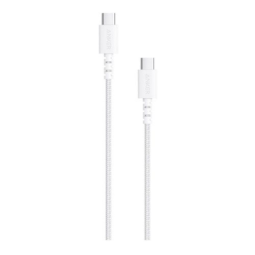 Anker PowerLine Select+ 1.8m USB-C to USB-C 2.0 with pouch (White Nylon)