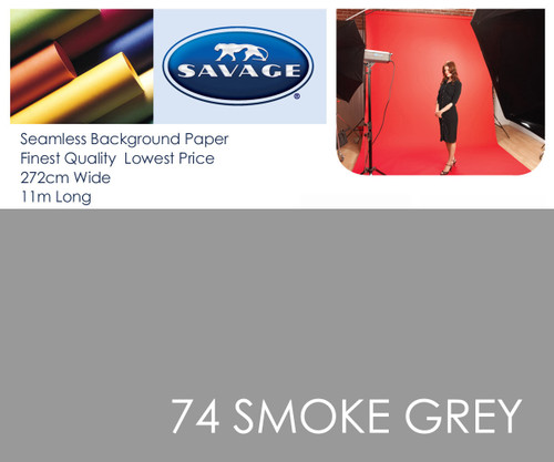 SAVAGE74 Smoke Grey Paper Backdrop Roll (Contact us for shipping quotes)