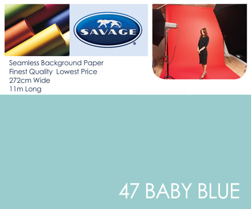 SAVAGE47 Baby Blue Backdrop Roll (Contact us for shipping quotes)