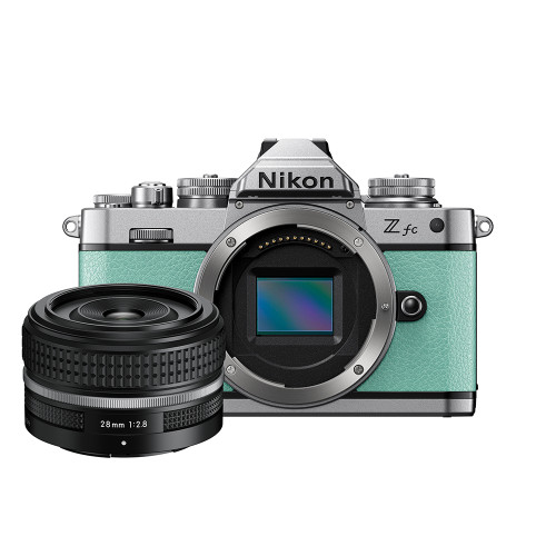 Nikon Z fc Camera Mint Green with Nikkor Z 28mm F2.8 Se