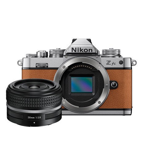 Nikon Z fc Camera Amber Brown with Nikkor Z 28mm F2.8 Se