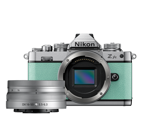 Nikon Z fc Camera Mint Green with Nikkor Z DX 16-50mm VR SL