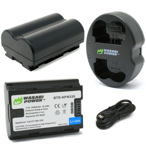 Wasabi Fujifilm NP-W235 Battery (2-Pack) and Dual Charger