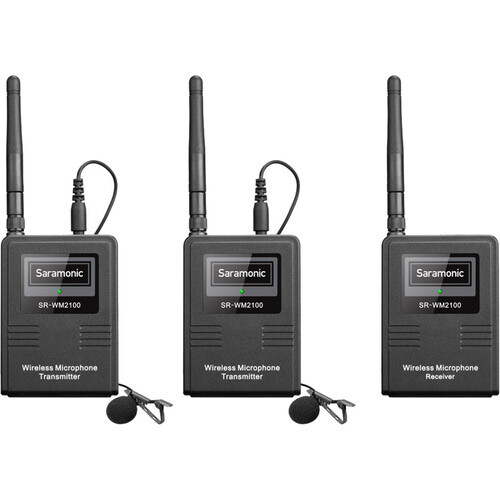 Saramonic SR-WM2100 Wireless Microphone System (Two Transmitters Kit) (2.4Ghz)