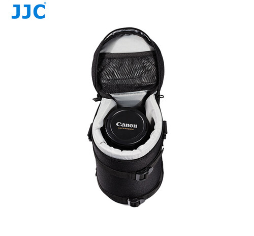 JJC DLP-5 Deluxe Lens Pouch (Interior 113 x 215mm, w/Shoulder Strap)