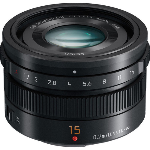 Panasonic Lumix G Leica DG Summilux 15mm f/1.7 ASPH. Lens -Black