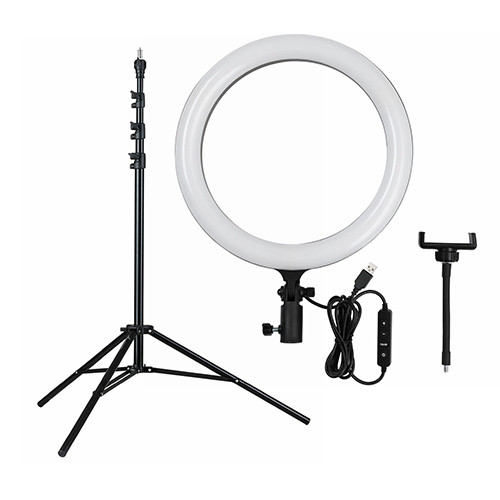 Godox LED Ring Light 12-Inch Kit with Light Stand - Black