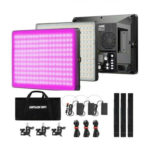 Amaran 3-light P60C Bi-Color RGBWW LED Panel Kit (By Aputure)