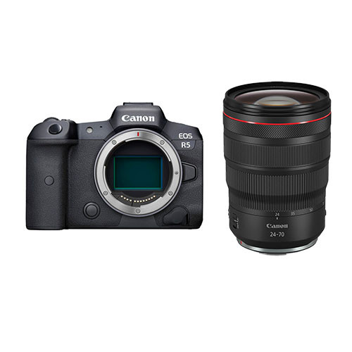 Canon EOS R5 Camera Lens Kit with RF 24-70mm f2.8 + Bonus Cashback and Gift